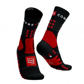 COMPRESSPORT HIKING SOCKS BLACK/RED/WHITE