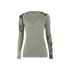 Salewa CRISTALLO WARM AMR W L/S TEE heather grey