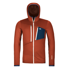 Ortovox Fleece Grid Hoody M clay orange