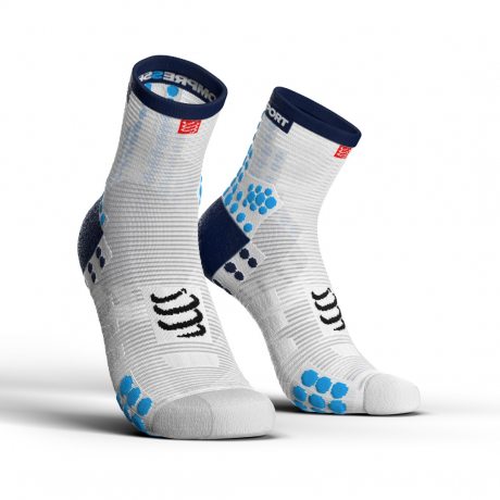 COMPRESSPORT Pro Racing Socks v3.0 Run High white/blue