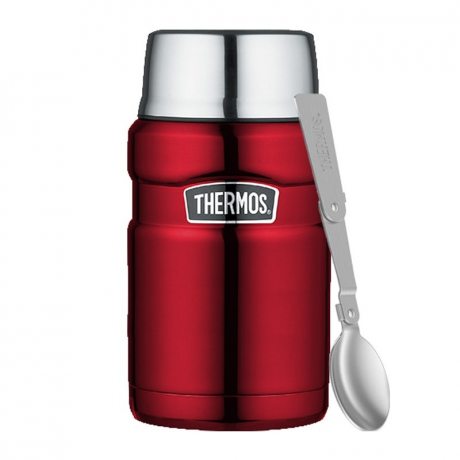 Thermos Style 710 ml se skládací lžící a šálkem červená