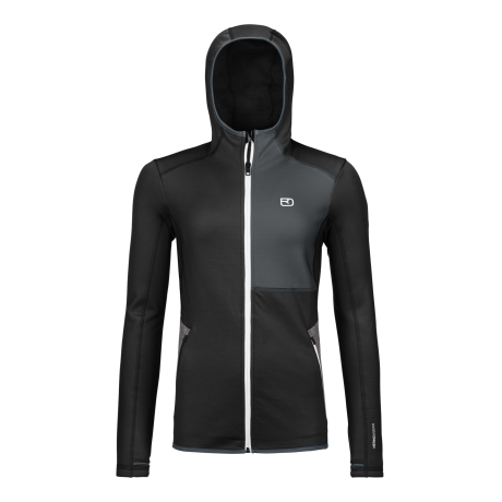 Ortovox FLEECE HOODY W black raven