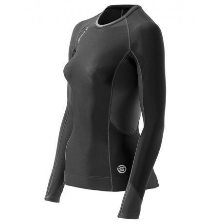 Skins Bio S400 Womens Black/Graphite/White Thermal L/S Top